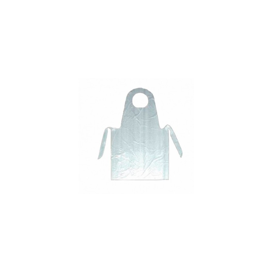 DELANTAL DESECHABLE DE PLASTICO BLANCO