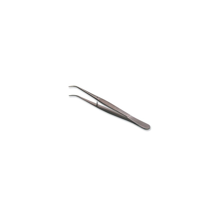 PINZA DISECCION SIN DIENTES CURVA 13 cm
