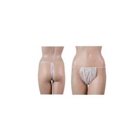 TANGA MINI PP STD BLANCO 30 GR S/RIBETE INDIV B/50