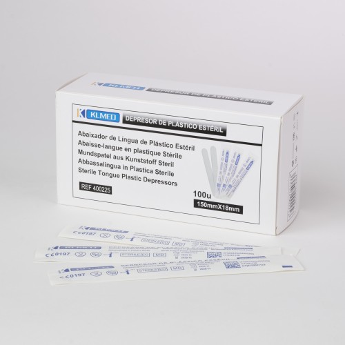 🥇 Comprar DEPRESOR LINGUAL DE PLASTICO ESTERIL CAJA DE 100