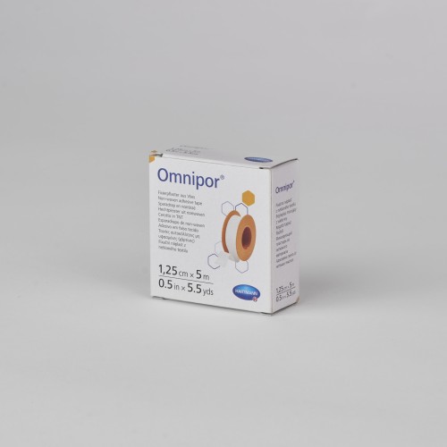 ESPARADRAPO HIPOALERGENICO DE PAPEL OMNIPOR 5 M - 1,25 cm en Masmedikal.es
