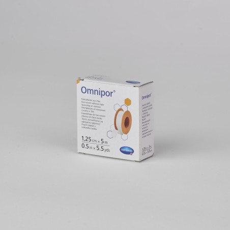 ESPARADRAPO HIPOALERGENICO DE PAPEL OMNIPOR 5 M - 1,25 cm en Masmedikal.es