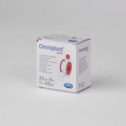 ESPARADRAPO DE TELA OMNIPLAST - 2,5 cm x 5 m Blanco en Masmedikal.es