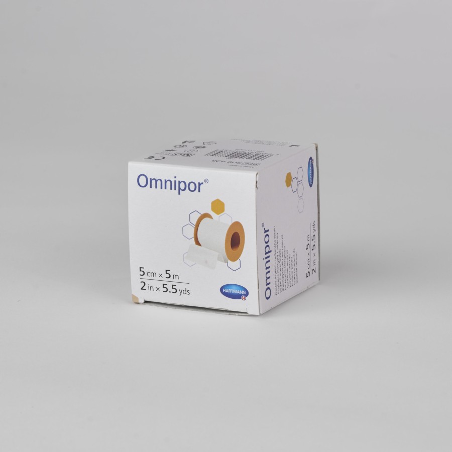 ESPARADRAPO HIPOALERGENICO DE PAPEL OMNIPOR 5 M - 5 cm en Masmedikal.es